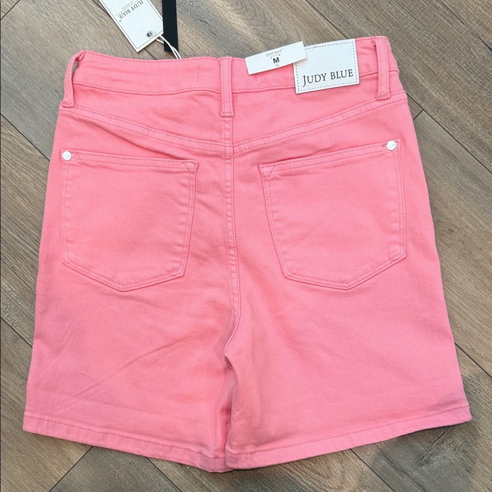 Judy Blue Women's Pink Jean Shorts - Picture 3 of 3